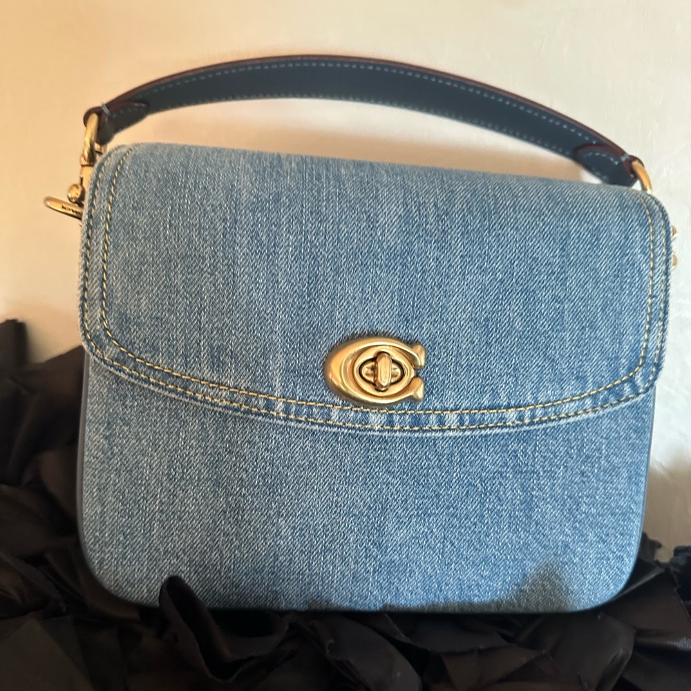 Coach Cassie Mini Blue Denim Crossbody - Picture 7 of 13